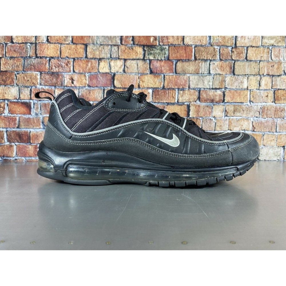 Nike Mens Air Max 98 Running Shoes Black 640744-013 Lace Up Low Top 10.5 M